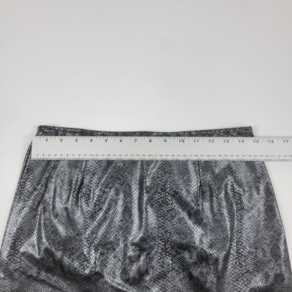 Vintage Y2K Club Kids Metallic Snake Print Moto Jacket & Skirt Set Silver Black - Picture 11 of 16